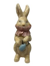 Bethany Lowe Easter Bunny Rabbit Holding Egg Figurine picture