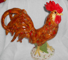 Large Vintage Hand-painted Colorful Rooster 14