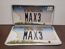 PAIR 2014 MONTANA VANITY MAX 3 License Plate Tag Original picture