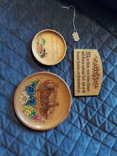 Vintage German Painted Wood Wall Plaques picture
