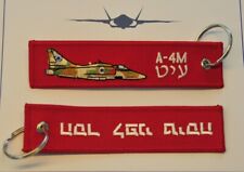 A-4 Skyhawk Israeli Air Force keychain keyring Hebrews text picture