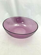 LALIQUE Amethyst Purple Bowl 9 1/8