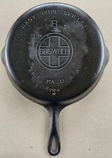 Griswold #8 Erie PA Cast Iron Skillet #704 N Large Block Logo EPU Clean picture