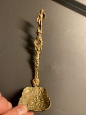 Antique Ornate Italian Brass Serving Spoon / Ladle ~ Montagnani Style w/David picture