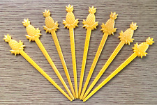 1960s CONTINENTAL AIRLINES vintage set 8 plastic HAWAII HAWAIIAN SWIZZLE STICKS picture
