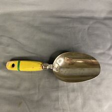 Vintage EKCO A & J 1/4 Cup Scoop R yellow  Wood Handle USA picture