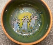 Seminario Pottery Made In Peru 5.75” Bowl Painted Floral Design picture