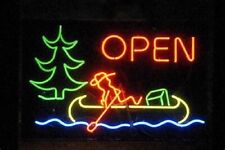 Open Lake Boat Neon Sign Light 24x20 Lamp Workshop Poster Cave Collection Decor picture