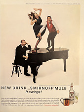 SMIRNOFF MULE VODKA IT SWINGS KILLER JOE FILTERED VINTAGE PRINT AD 1965 picture