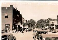 Unidentified Main Street Scene, Early Automobiles, RPPC Postcard picture