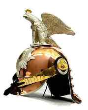 Prussian COPPER Helmet Deluxe German Officer Pickelhaube Eagle Helmet With Stand picture