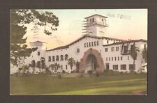 Vintage 1932 Albertype Hand Colored Postcard Santa Barbara California Courthouse picture