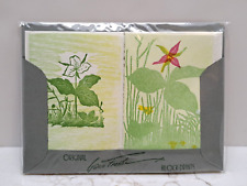 Vintage Gwen Frostic Trillium Floral Notecards Set Of 12 Sealed in Package picture