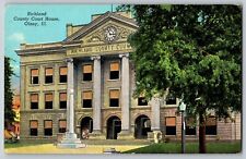 Olney, Illinois IL - Richland County Court House - Vintage Postcard - Unposted picture