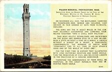 Historic Pilgrim Memorial Story Provincetown Massachusetts WB Postcard picture