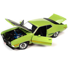1971 Ford Torino Cobra Grabber Lime Green with Matt Black Hood and Stripes 