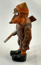 Vintage Ralph E Thayer Wood Carved Dog 