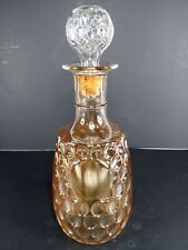 Vintage OLD FORESTER Whiskey Decanter Marigold Carnival Glass  THUMBPRINT picture