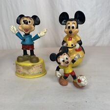 3 Vintage Mickey Mouse Figures Toys picture
