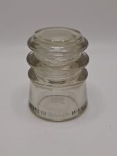 Vintage Clear Glass Insulator Armstrong No. 3 Made In U.S.A.  picture