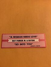 1 JUKEBOX TITLE STRIP Ray Parker Jr A woman needs love/so into you picture