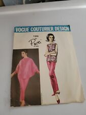 RARE Vogue PUCCI Batwing Jacket, Blouse, Tapered Pant Size 10 Pattern 1394 Cut picture