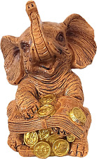 Betterdecor Feng Shui Trunk up Lucky Elephant Statue Figurine Home Office Decor  picture