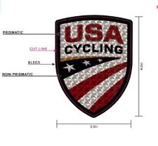 USA Cycling Prismatic Decal Sticker 3” Wide X 4” Tall picture