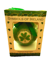 Symbols of Ireland Shamrock & High Cross hanging Holiday Ornament picture