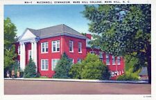 McConnell Gym Mars Hill College Mars Hill North Carolina Linen Vintage Postcard picture