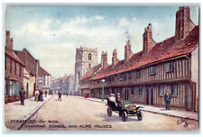 c1910 Alms Houses Grammar School Stratford-on-Avon Oilette Tuck Art Postcard picture
