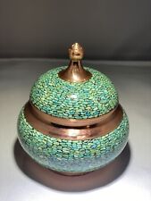 Firoozeh Koobi Inlaid With Persian Turquoise And Copper Jar picture