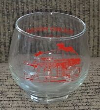 ROUND HOUSE BAR Put-In-BAY Ohio drink glass ROCKS vintage 1970's/1980's Mad Dog picture