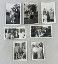 Antique Vintage 1930-40’s B&W Family Snapshot Photograph Lot Of 7 picture