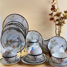 Japanese Porcelain Meiji-Taisho Period, Creamer/Sugar Bowl, Plates, Cup & Saucer picture
