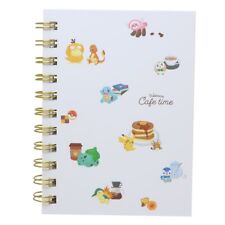 Pokemon A6 W Ring Notebook CAFE TIME Pocket Monster Character Pikachu Rowlet New picture