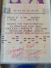 1989 Colorado Lottery Test Ticket. VERY RARE. Signed 1-1989. Rodney Furuto. MINT picture