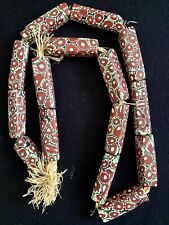 Antique Vintage Matching Rectangular Venetian Millefiori Aftican Trade Beads picture