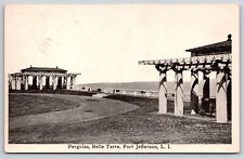 Pergolas Belle Terre Port Jefferson Long Island NY 1914 Postcard picture