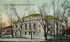 C.1905-10 St. Clair Memorial Hall Greenville, Ohio Vintage Postcard P19 picture