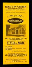 1992 Mike's RV Center Campground Mission Texas Vintage Travel Brochure Rates TX picture