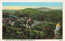 Montpelier VT Vermont, Birds Eye View of City Looking East, Vintage Postcard picture