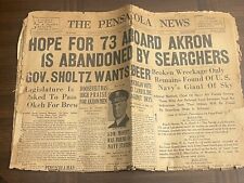The Pensacola News Florida April 4, 1933 Akron Moffett Roosevelt picture