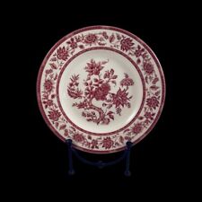 Queen's Indian Tree Salad Plate Stoneware 8-1/2” Red Pink picture