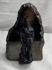 Vintage Hand Carved Coal Miner Figurine Made Of Coal Statue Rare 5.5”  picture
