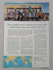 1962 P&O-Orient Lines Cruises Steamship Nannies Balloons Vtg Magazine Print Ad picture