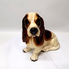 Rare Japanese Vintage Basset Hound Beagle Dog Ceramic Figurine 7.5