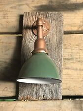 **Early 1927** Vintage Green Steffeno Porcelain Enamel Light Shade. picture