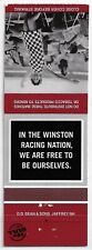 Empty 20S Matchbook In the Winston Racing Nation We Are Free to Be Ourselves  picture