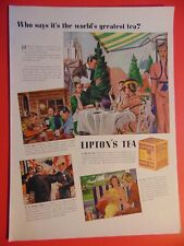1938 LIPTON'S World's Greatest Tea? vintage print ad picture